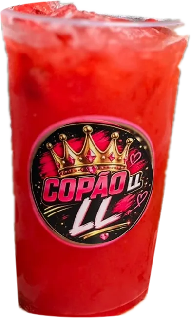 Copão LL de morango com a logo da marca
